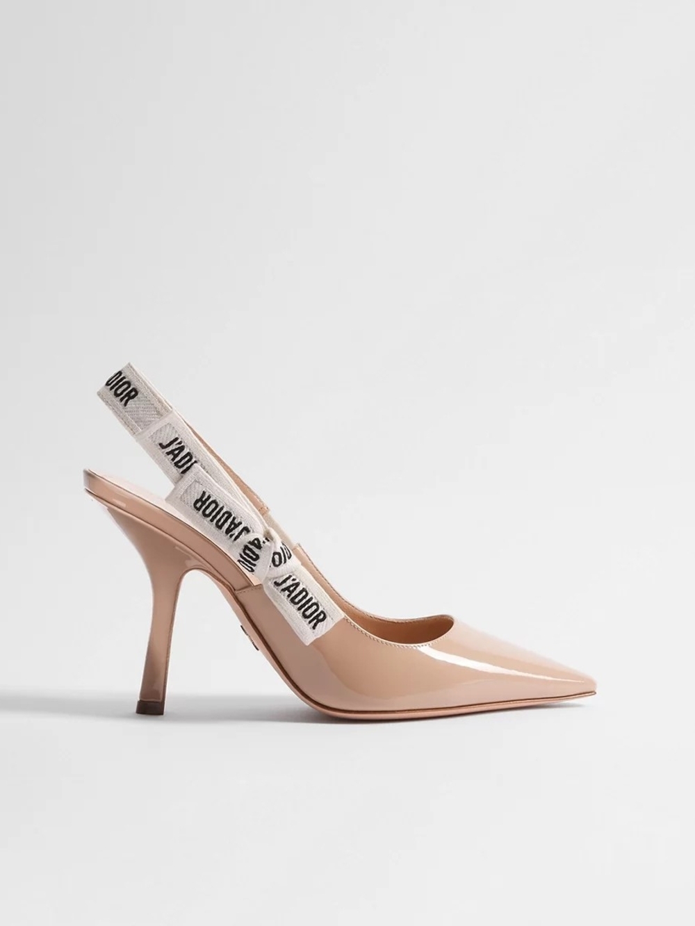 Dior J'Adior Slingback Pump
Nude Patent Nude With Logo Strap